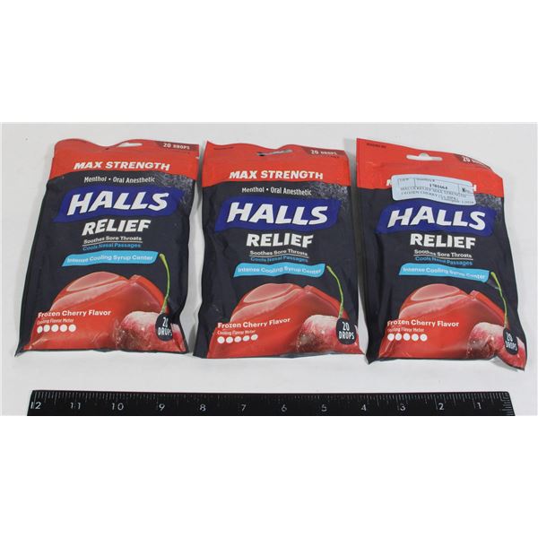 HALLS RELIEF MAX STRENGTH FROZEN CHERRY (3 x 40PK)