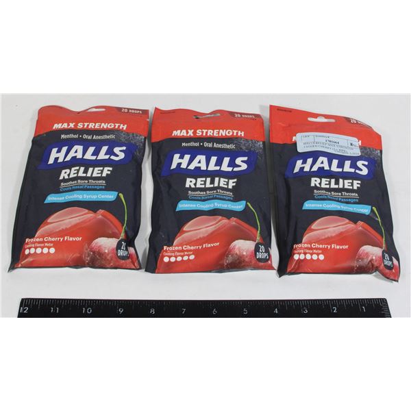 HALLS RELIEF MAX STRENGTH FROZEN CHERRY (3 x 40PK)