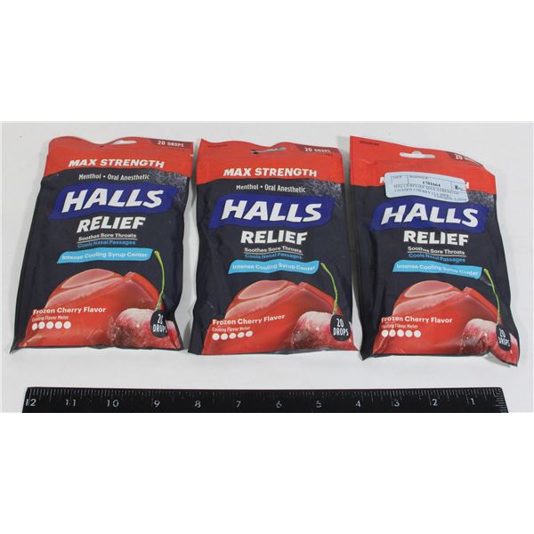 HALLS RELIEF MAX STRENGTH FROZEN CHERRY (3 x 40PK)