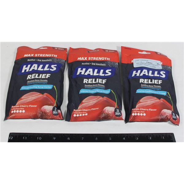 HALLS RELIEF MAX STRENGTH FROZEN CHERRY (3 x 40PK)