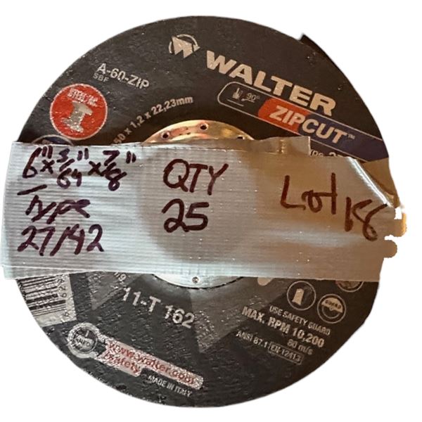 25 6x3/64x7/8 inch grinding disc NEW