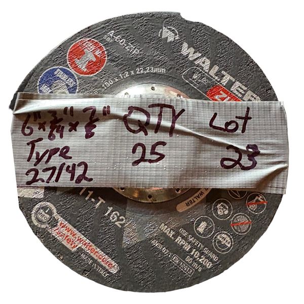 25 6x3/64x7/8 inch grinding disc NEW