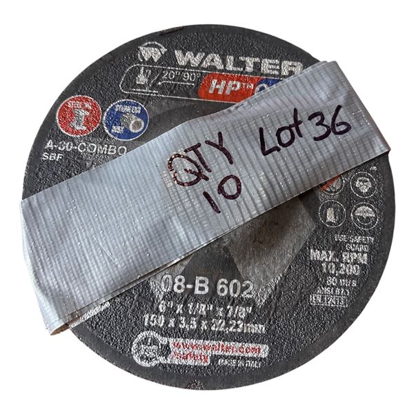 10 6x1/8x7/8 inch grinding disc NEW