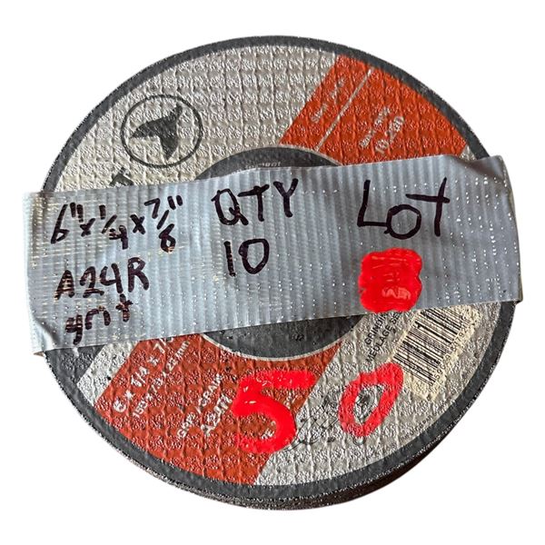 10 6x1/4x7/8 inch grinding disc NEW