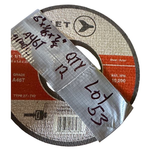 12 6x1/16x7/8 inch grinding disc NEW