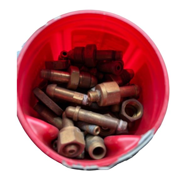 Pail of acetylene parts used