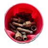 Image 1 : Pail of acetylene parts used