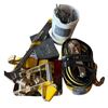 Image 1 : Ratchet straps, drill bits, hammer, container pins