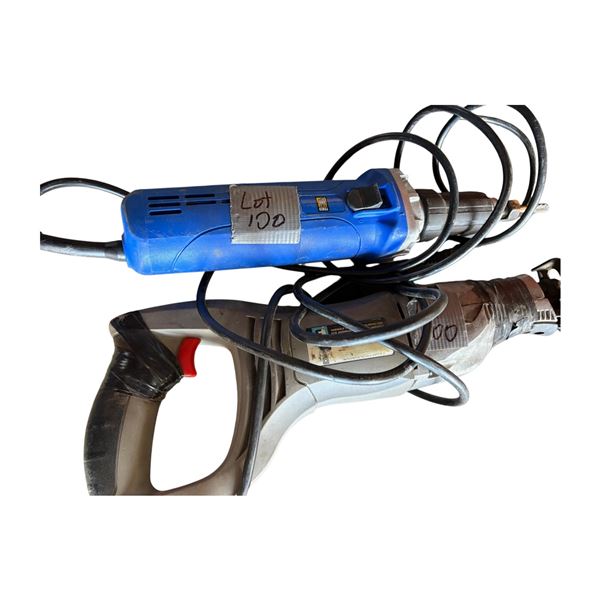 Endurance reciprocating saw, Power Fist die grinder