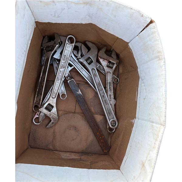 Box of crescent wrenches