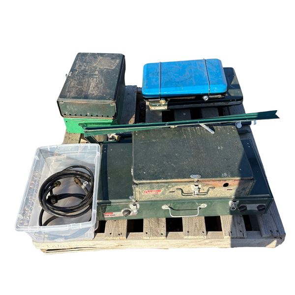 Pallet of camping gear