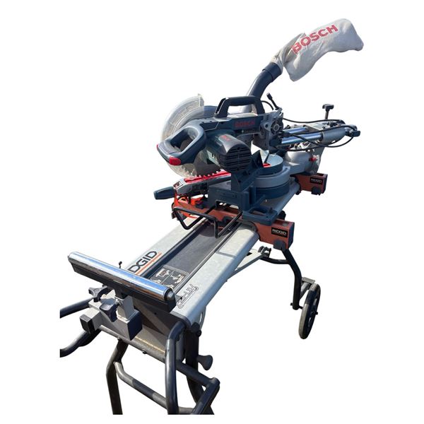 Bosch 4405 saw on Ridgid stand