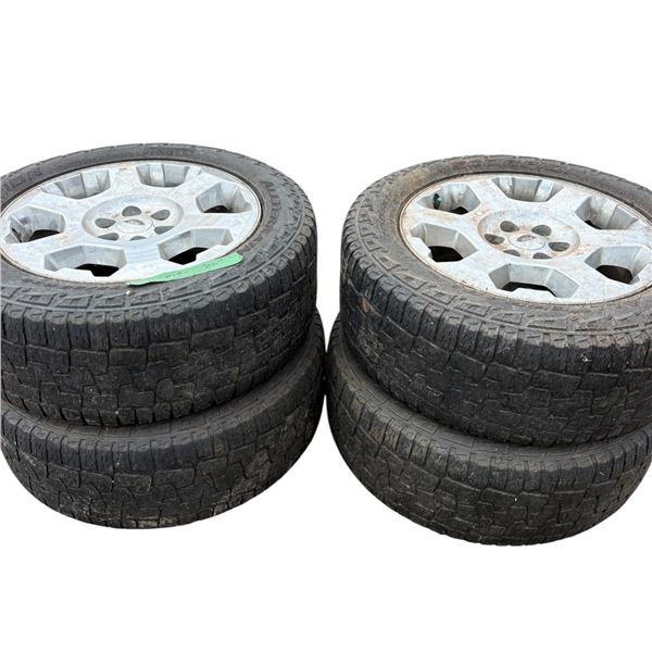 4 tires and rims P275/55/R20 All-terrain Scorpion