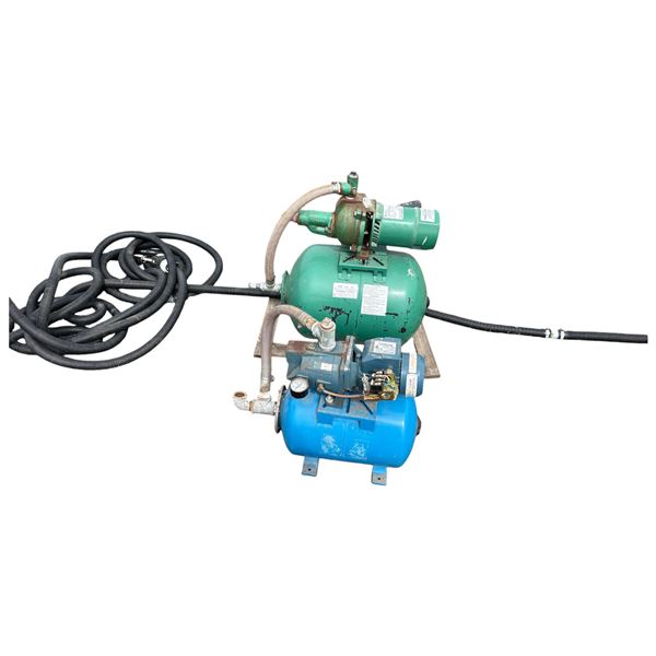 2 pressure tanks and hose
