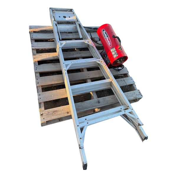 Reddy Heater 30,000 BTU propane, 8 ft Step Ladder