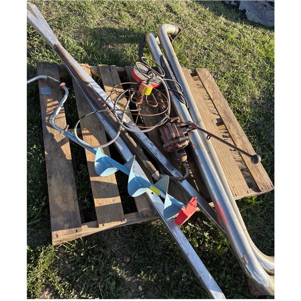 Ice auger, truck rails, water heater, fuel pump