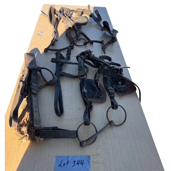 3 Antique Horse Bridles