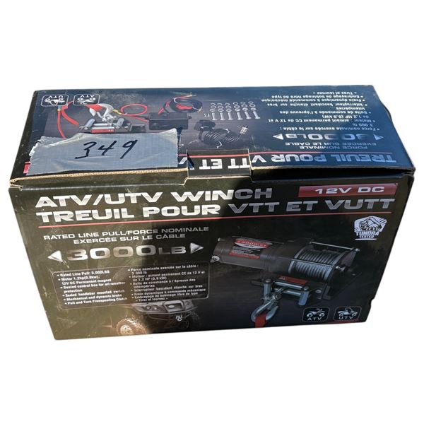 ATV Winch 12 volt 3000 lbs NEW in box