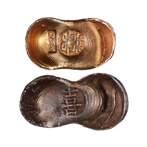 China, Pair of Silver Sycee,