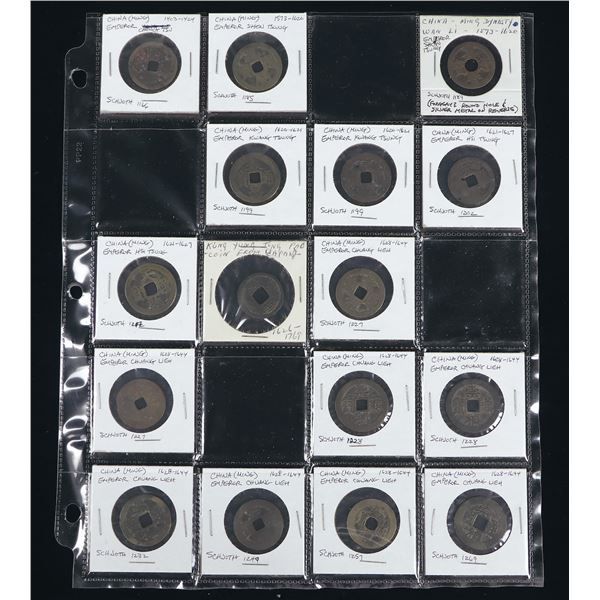 Ming-Qing. Collection of Cash coins.,