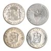 Image 2 : Philippines. Spanish period-early Republic. Quartet of Silver Crowns, 1897-1947.,