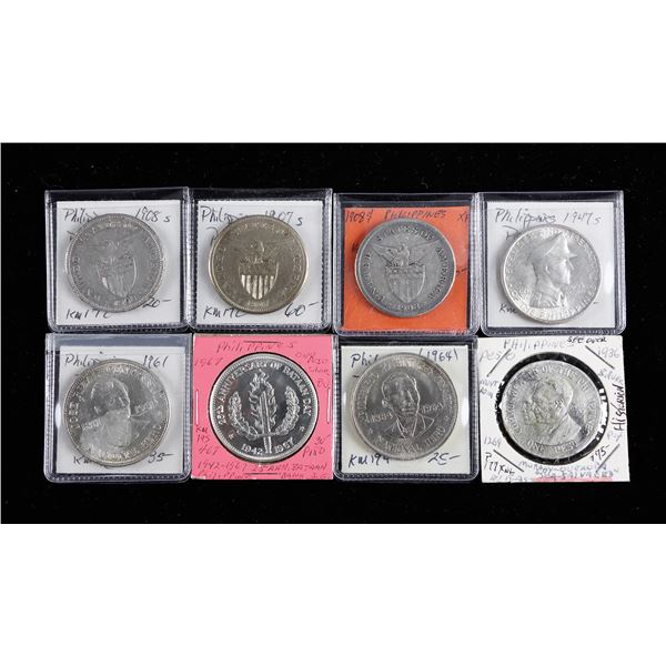 Philippines. U.S. Administration-Republic. Group of Silver Crowns, 1907-1967.,