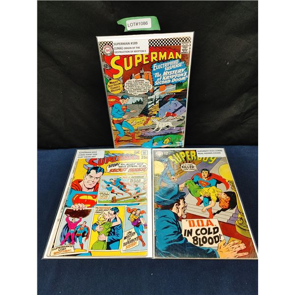 Superman #189, #222, Superboy #151, (1968)