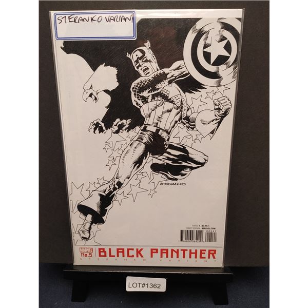 Black Panther (2016) Jim Steranko- Black and White Variant