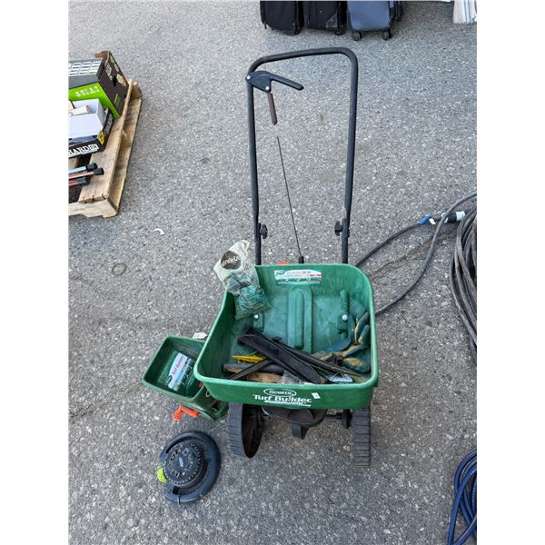 Seeder  and sprinkler, etc.