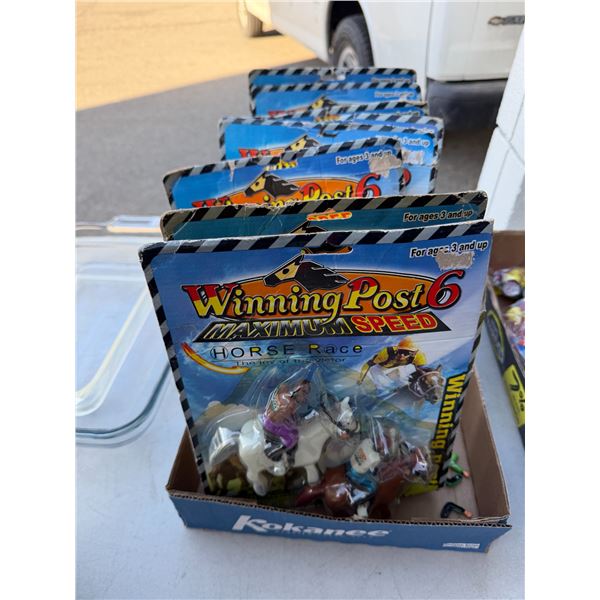 Horse race, wind up toys