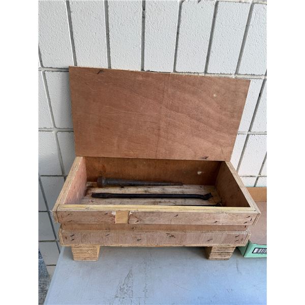 Wood toolbox and content