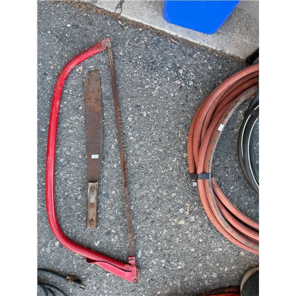Saw a machete
