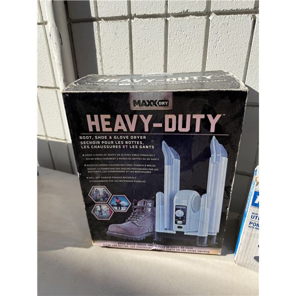 Heavy duty, boot shoe and glove dryer