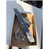 Image 1 : Lawnmower blade, spark plugs, etc.