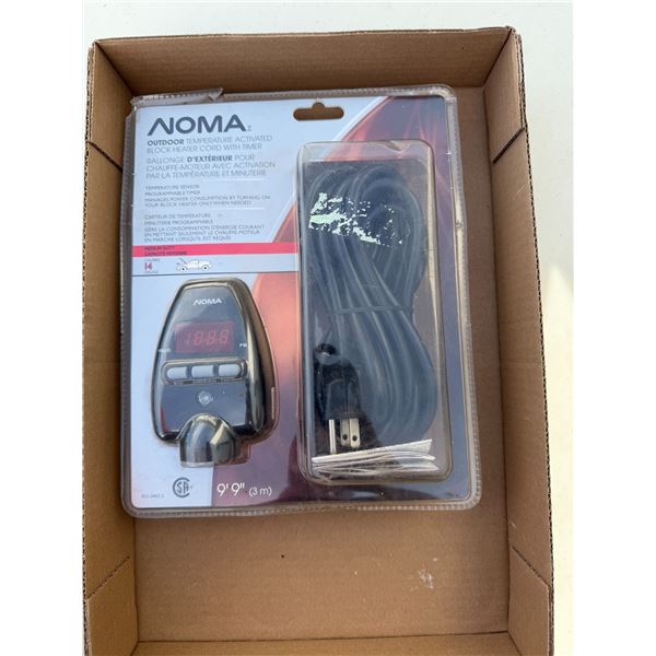 NOMA outdoor temperature activated block heater cord with timer