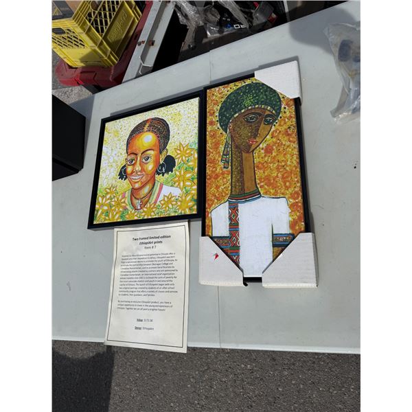 Two frame limited edition Ethiopian art prints
