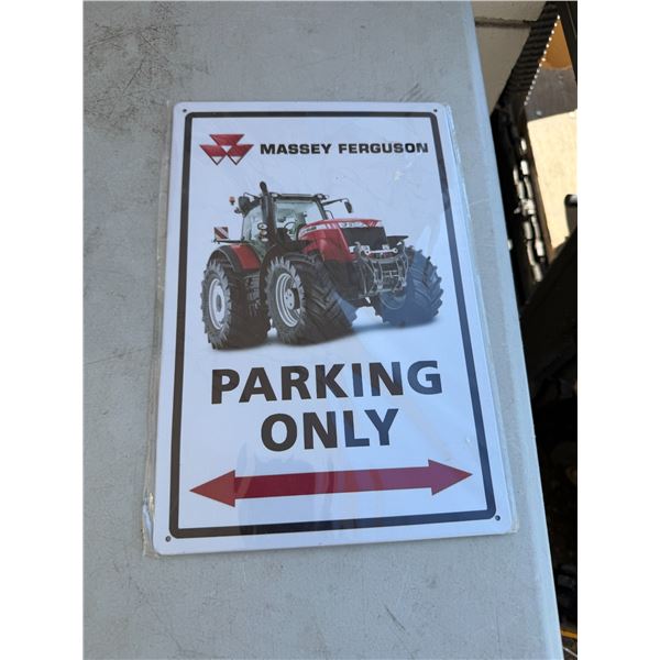Massey Ferguson parking only tin sign