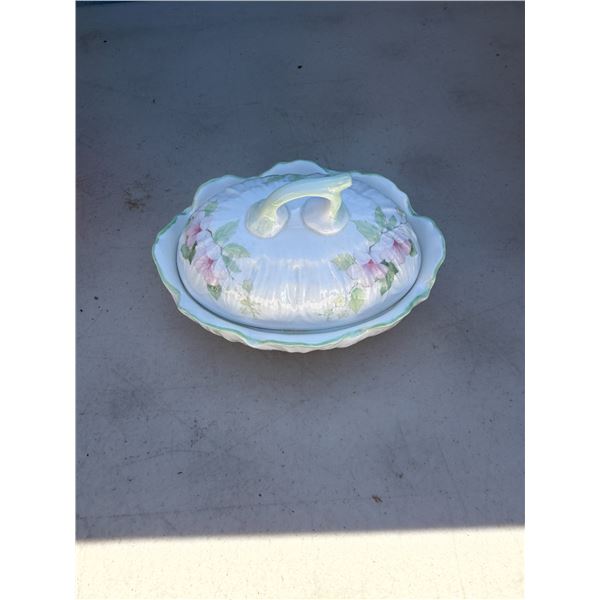 Staffordshire lidded dish