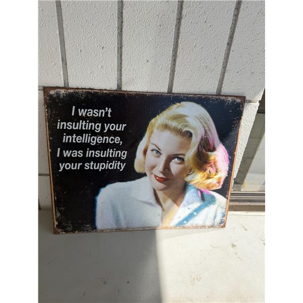 Tin  sign 16 x 12