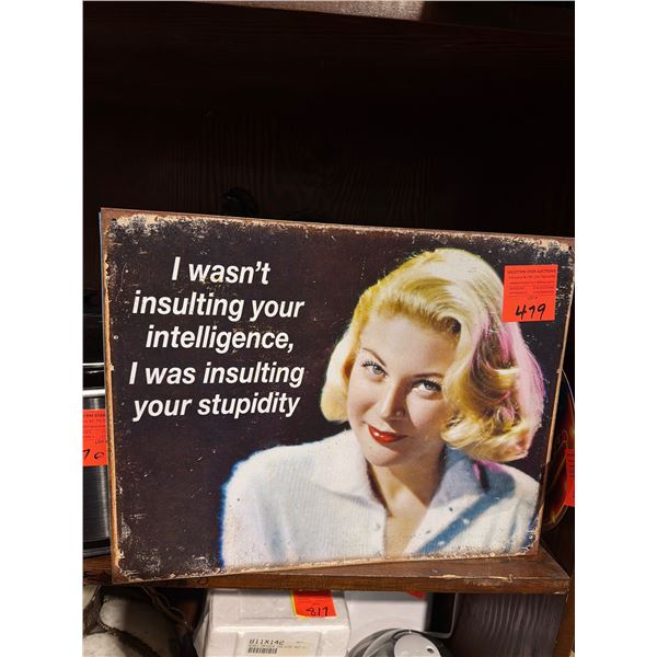 Tin sign 16x12
