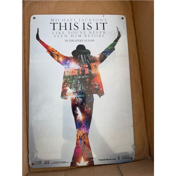 Michael Jackson tin sign