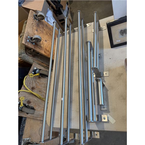 Bathroom towel, rods, etc.