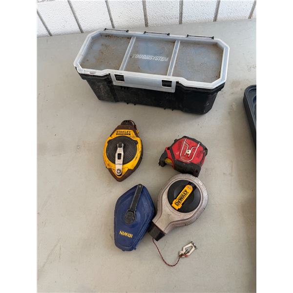 Chalk lines, and tape measure