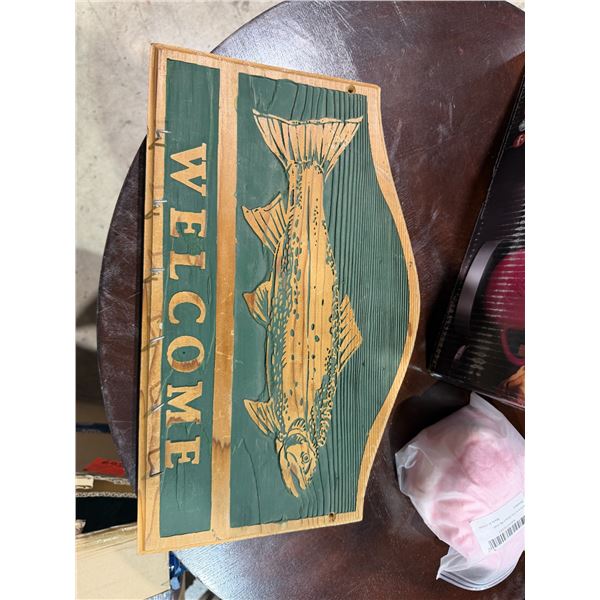 Fish welcome sign