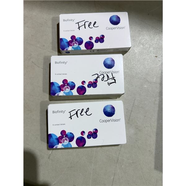 New copper vision bio Finity lenses – 2.5 three boxes expire May, June and August 2026