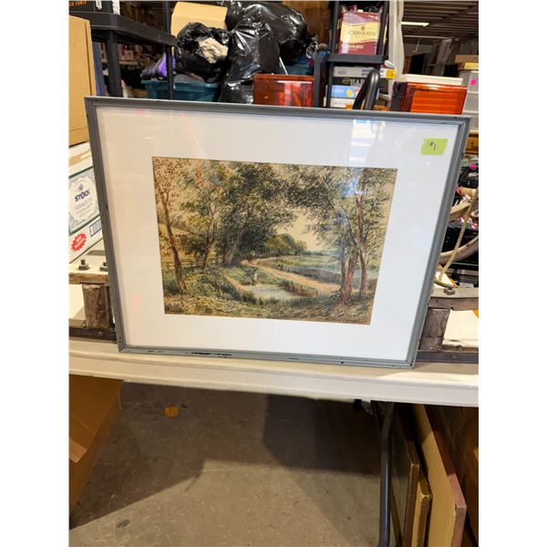 Pastoral scene Nuffield Lane Highgate framed watercolor