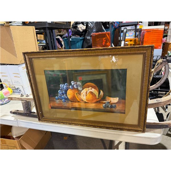 Framed oil, oranges and grapes G. C. SWITZER.