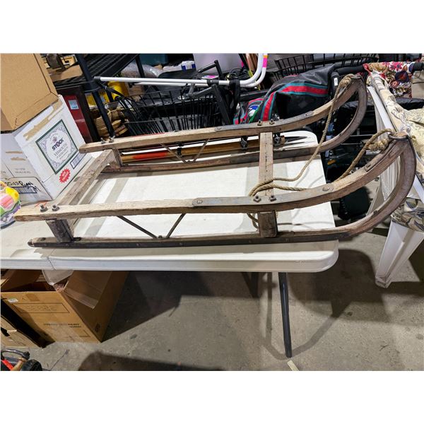 Large  wood and metal sleigh trapping/transport