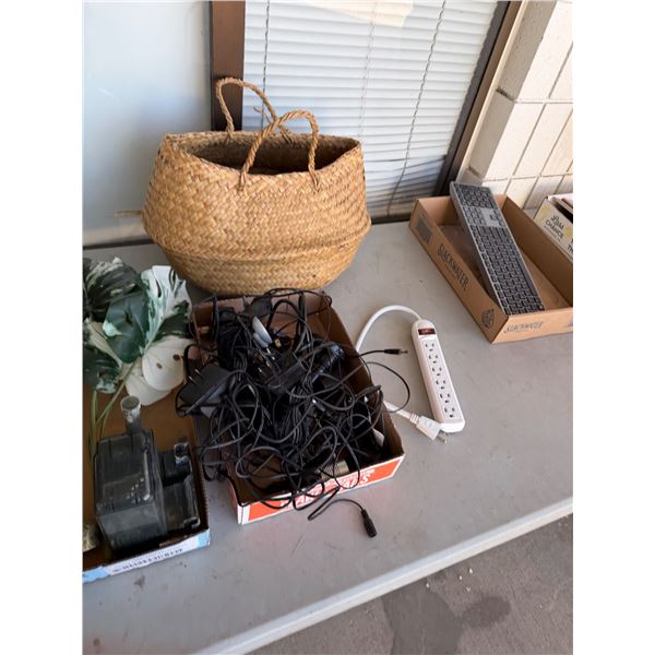 Aquarium related items in basket