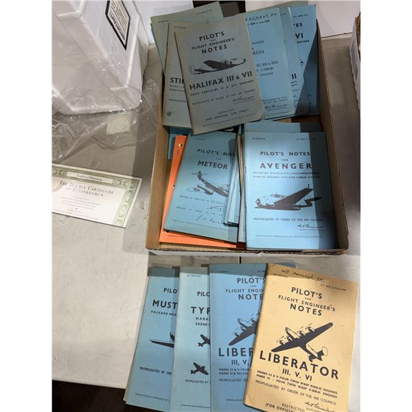 Pilots and flight engineer notes books